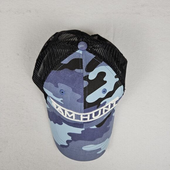 Sam Hunt SnapBack Trucker Hat Blue Camo Country Music Concert Tour Mesh KC Caps - Picture 10 of 11